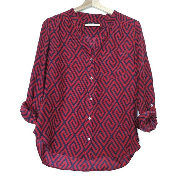 Alice & Trixie | 100% Silk Patterned Blouse - Picture 1 of 7